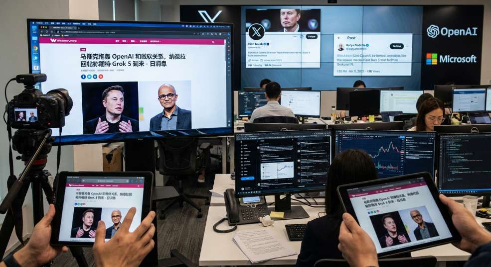 马斯克炮轰 OpenAI 和微软关系，纳德拉回帖称期待 Grok 5 到来第二张图