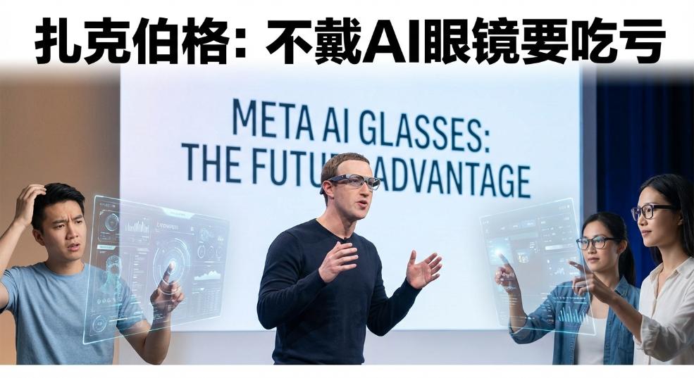 扎克伯格放话：未来不戴 AI 眼镜要吃亏