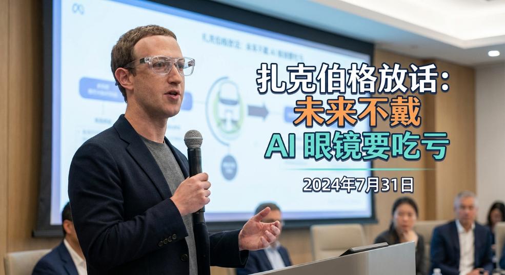 扎克伯格放话：未来不戴 AI 眼镜要吃亏第一张图