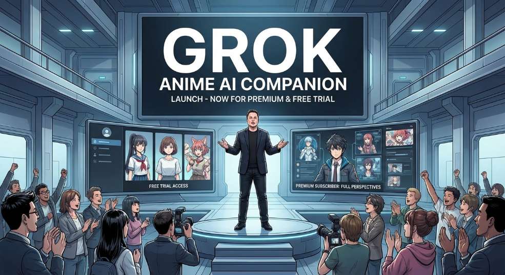 马斯克宣布 Grok 上线动漫 AI 伴侣功能，部分免费用户亦可试用第二张图