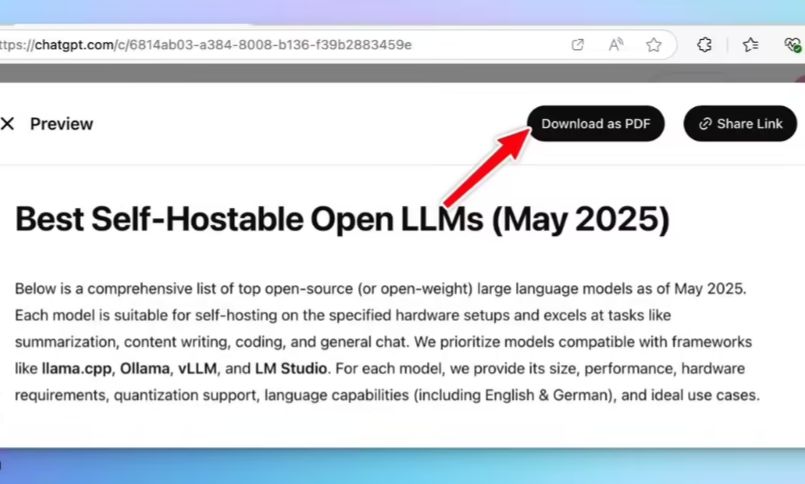 e41fa93ej00sw5b6s001dd000md00dgp ChatGPT 深度研究新增导出为 PDF 功能,可保留报告格式