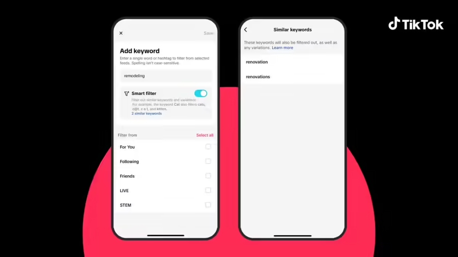 TikTok 上线 AI 智能关键词屏蔽功能：能举一反三，越用越精准